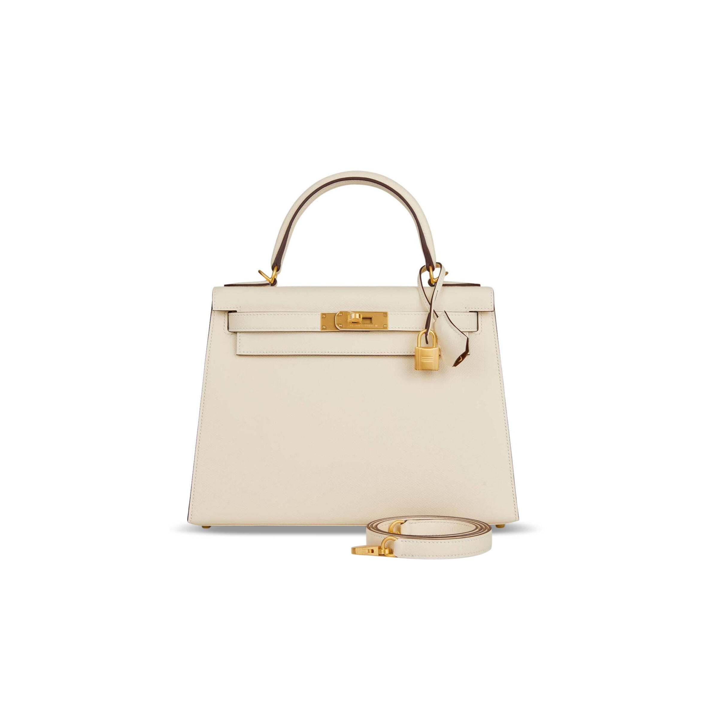 HERMES KELLY 28 SELLIER EPSOM BRUSHED GOLD HARDWARE (28*22*10cm)